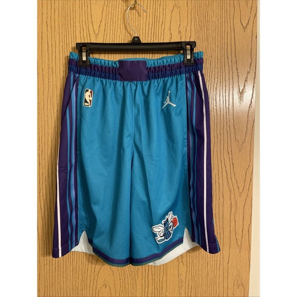 Men's Nike Dri Fit Shorts Charlotte Hornets Jordan NBA Size Small - Picture 1 of 11